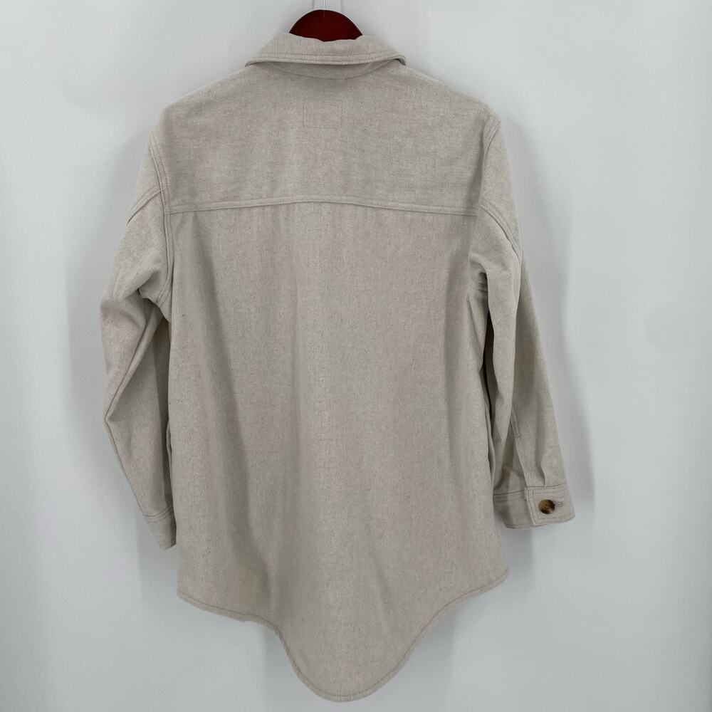Off White Soft Brushed Shacket With Pockets Old N… - image 4